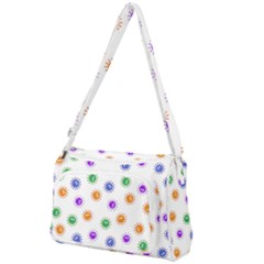 Cartoon Corona Virus Covid 19 Front Pocket Crossbody Bag by SpinnyChairDesigns