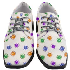 Cartoon Corona Virus Covid 19 Women Heeled Oxford Shoes by SpinnyChairDesigns