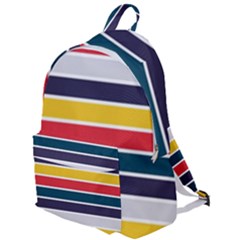 Horizontal Colored Stripes The Plain Backpack by tmsartbazaar