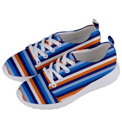 Ocean Blue Stripes Women s Lightweight Sports Shoes by tmsartbazaar