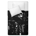 Black and White Music Notes Duvet Cover Double Side (Single Size) View1