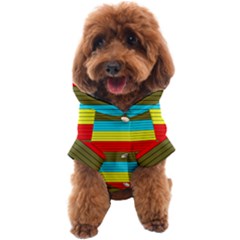 Multicolor With Black Lines Dog Coat by tmsartbazaar