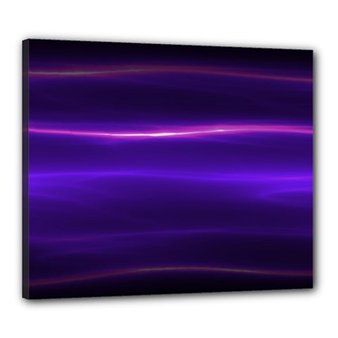 Electric Neon Indigo Black Ombre  Canvas 24  X 20  (stretched) by SpinnyChairDesigns