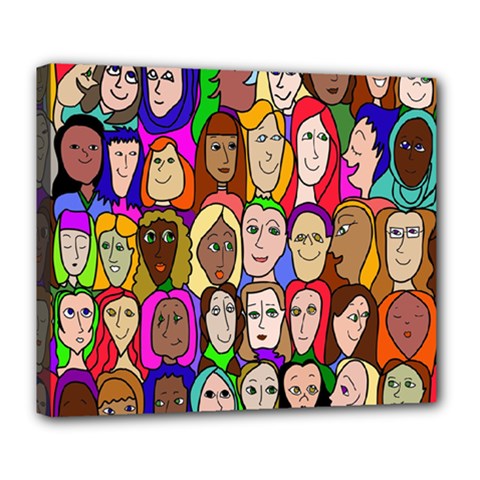 432sisters Deluxe Canvas 24  X 20  (stretched) by Kritter