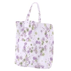 Purple Wildflower Print Giant Grocery Tote