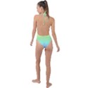 Pastel Rainbow Diamond Pattern Backless Halter One Piece Swimsuit View2