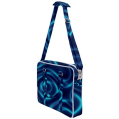 Blue Wavy Cross Body Office Bag by Sabelacarlos