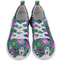 Blue Denim And Drawings Daisies Aqua Women s Lightweight Sports Shoes View1