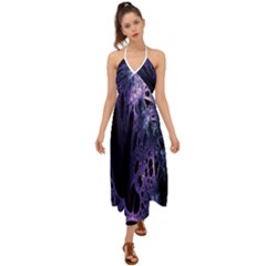 Fractal Web Halter Tie Back Dress 