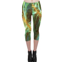 Abstract Illusion Capri Leggings  by Sparkle