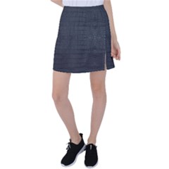 Black Alligator Skin Tennis Skirt by LoolyElzayat