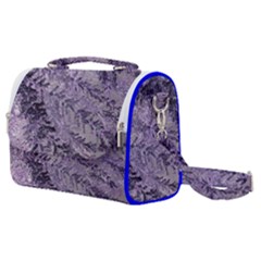 Flowers Branches Purple Satchel Shoulder Bag by DinkovaArt