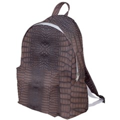 Brown Alligator Leather Skin The Plain Backpack by LoolyElzayat