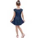 Blue Sashiko pattern Kids  Cap Sleeve Dress View2