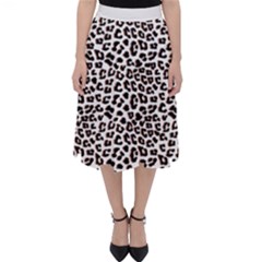 3d Leopard Print Black Brown White Classic Midi Skirt by LoolyElzayat