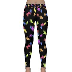 Multicolored Hands Silhouette Motif Design Classic Yoga Leggings by dflcprintsclothing