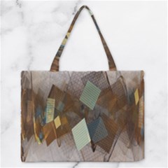 Digital Geometry Zipper Medium Tote Bag by Sparkle