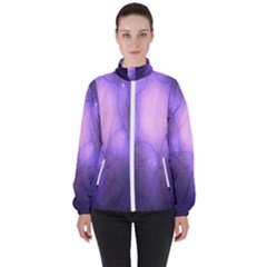 Violet Spark Women s High Neck Windbreaker by Sparkle