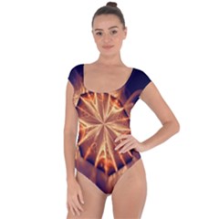 Sun Fractal Short Sleeve Leotard 