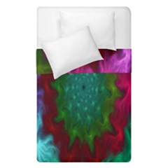 Rainbow Waves Duvet Cover Double Side (single Size) by Sparkle