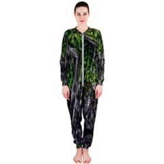 Green Glitter Squre Onepiece Jumpsuit (ladies)  by Sparkle