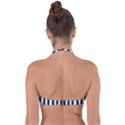 Navy in Vertical Stripes Halter Bandeau Bikini Top View2