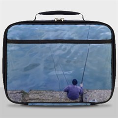 Senior Man Fishing At River, Montevideo, Uruguay001 Full Print Lunch Bag by dflcprintsclothing