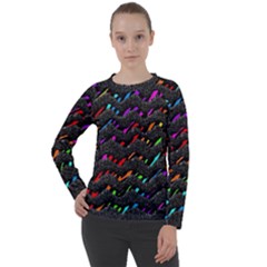 Rainbowwaves Women s Long Sleeve Raglan Tee