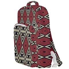 Motif Boho Style Geometric Double Compartment Backpack by tmsartbazaar