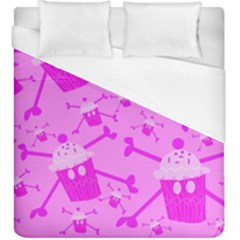 Cccartonnslogobg7 Cupycakescollage11pinknewbkgrd* Jokerscullzzz7117 Logohotpinkpattern Duvet Cover (king Size)