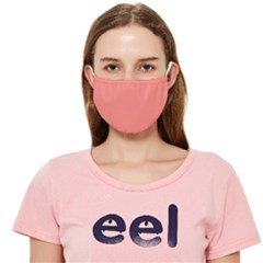 Solid Color Coral Pink Cloth Face Mask (adult)