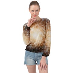 Galaxy Space Banded Bottom Chiffon Top