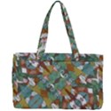 Multicolored Collage Print Pattern Mosaic Canvas Work Bag View2