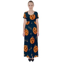 Halloween High Waist Short Sleeve Maxi Dress by Sobalvarro