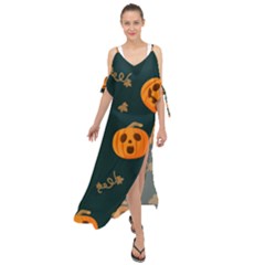 Halloween Maxi Chiffon Cover Up Dress by Sobalvarro