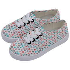 Aqua Coral Kids  Classic Low Top Sneakers by CuteKingdom