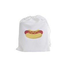 Hotdog Drawstring Pouch (medium) by CuteKingdom