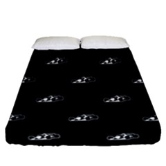 Formula One Black And White Graphic Pattern Fitted Sheet (queen Size)