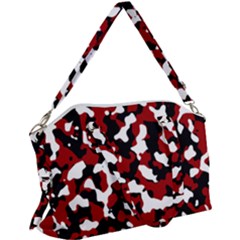 Camouflage Rouge/blanc Canvas Crossbody Bag by kcreatif