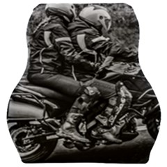 Motorcycle Riders At Highway Car Seat Velour Cushion  by dflcprintsclothing