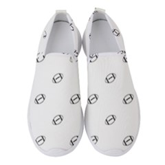 American Football Ball Motif Print Pattern Women s Slip On Sneakers by dflcprintsclothing