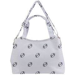 American Football Ball Motif Print Pattern Double Compartment Shoulder Bag by dflcprintsclothing