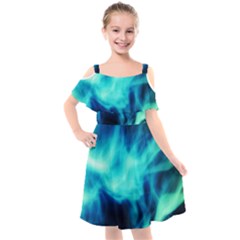 Glow Bomb  Kids  Cut Out Shoulders Chiffon Dress by MRNStudios