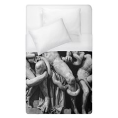 Laocoon Sculpture Over Black Duvet Cover (single Size) by dflcprintsclothing