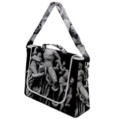 Laocoon Sculpture Over Black Box Up Messenger Bag by dflcprintsclothing