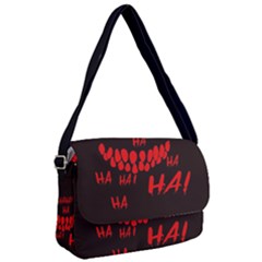 Demonic Laugh, Spooky Red Teeth Monster In Dark, Horror Theme Courier Bag by Casemiro