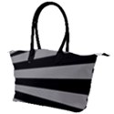 Striped black and grey colors pattern, silver geometric lines Canvas Shoulder Bag View1