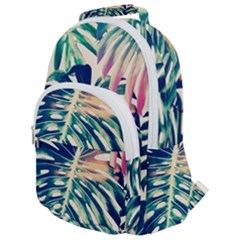 Monstera Leaf Rounded Multi Pocket Backpack