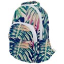 Monstera leaf Rounded Multi Pocket Backpack View1