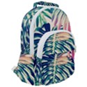 Monstera leaf Rounded Multi Pocket Backpack View2